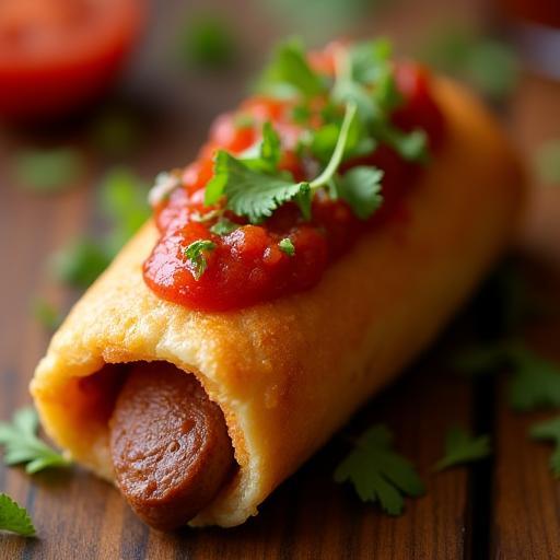 Kangaroo sausage roll with bush tomato chutney